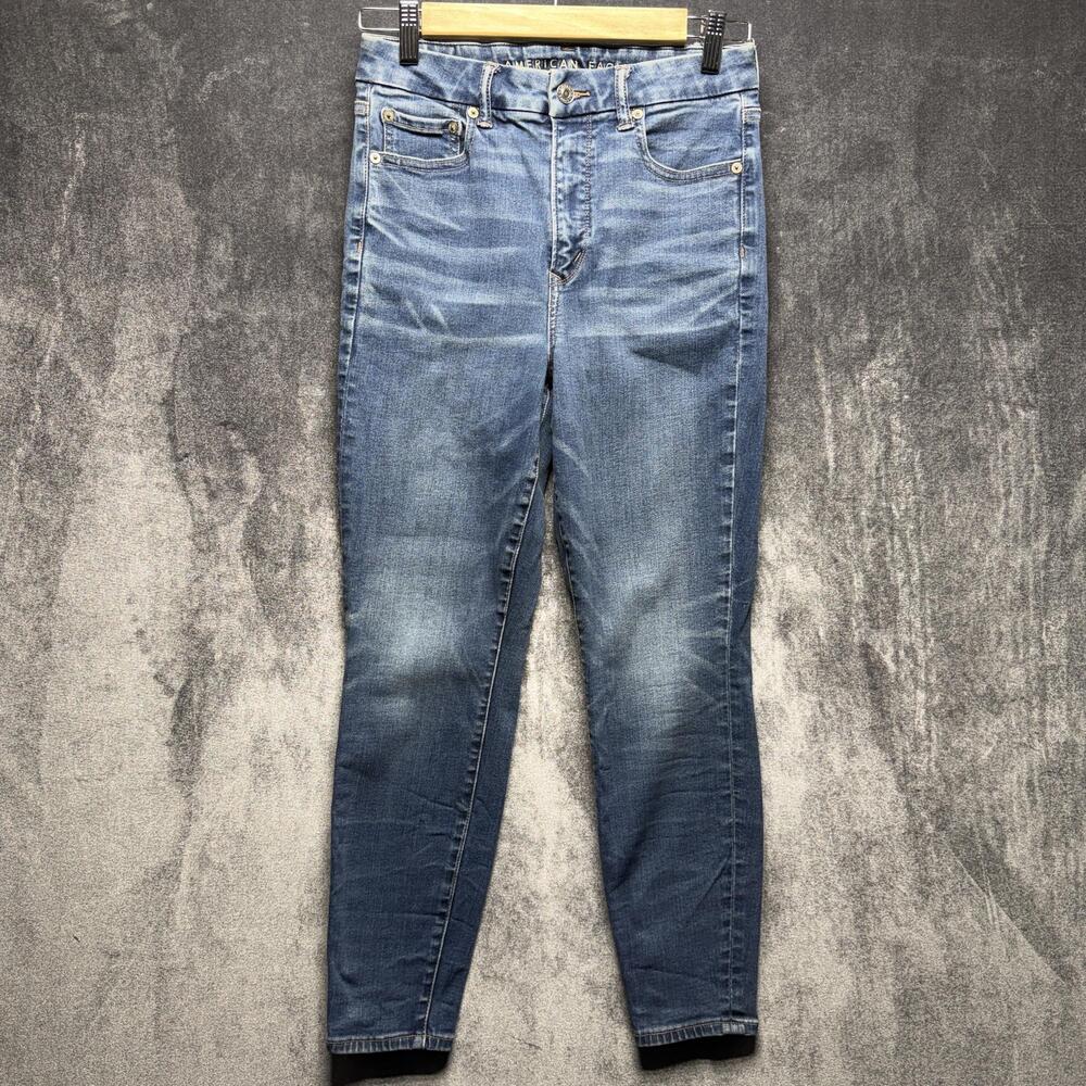 American Eagle Outfitters Jegging Jeans Womens 6 X-Short Blue High Rise Denim